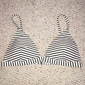 Stripped swimwear top